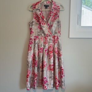 Jessica Howard Floral Dress Midi Tea Length Size 10